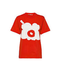 Hiekka Unikko Placement T-Shirt T-shirts & Tops Short-sleeved Oranssi Marimekko