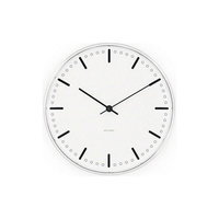Arne Jacobsen City Hall seinäkello 21 cm, valkoinen, Rosendahl Timepieces