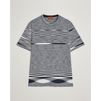 Missoni Space Dyed Knitted T-Shirt White/Navy